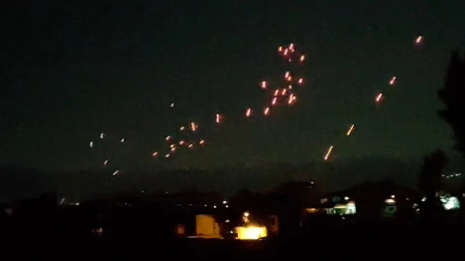 Anti-aircraft fire seen in eastern Lebanon amid Israeli incursion | Israel attacks Lebanon