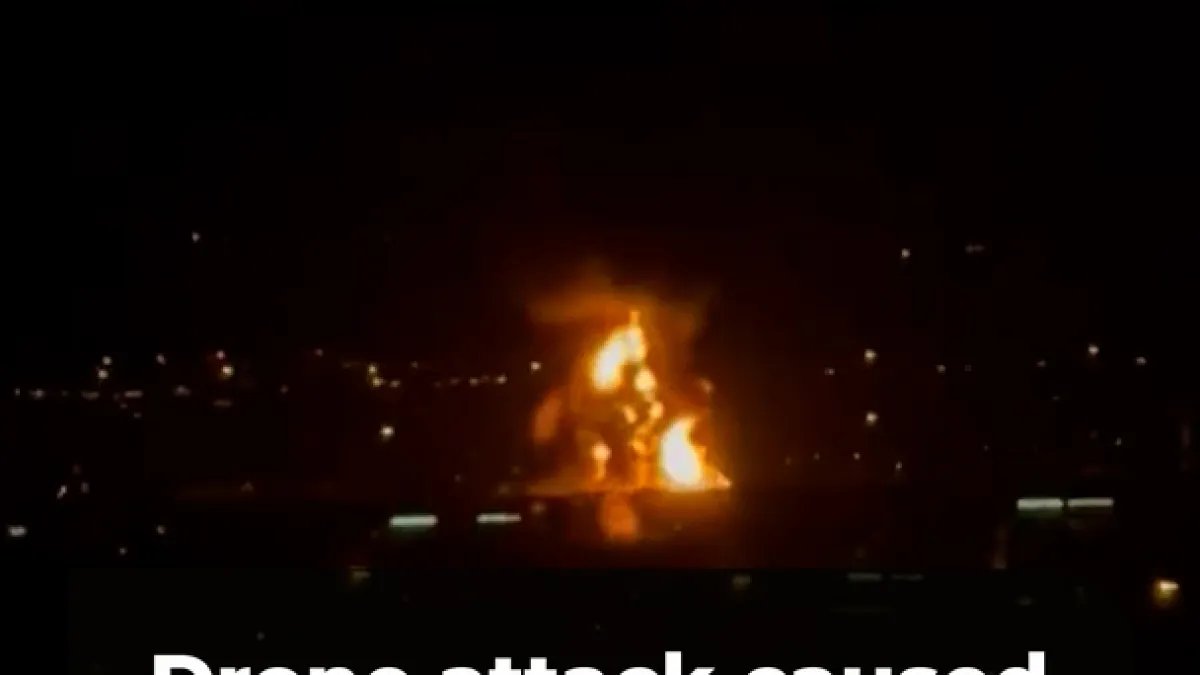 Fire erupts at Dubai airport following drone attack | US-Israel war on Iran