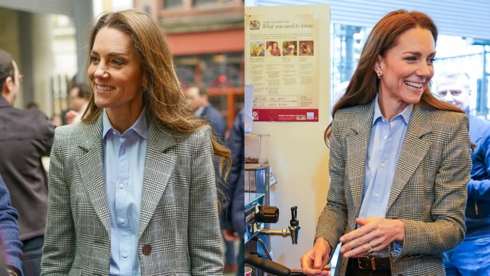 Kate Middleton Suits Up in London With Prince William