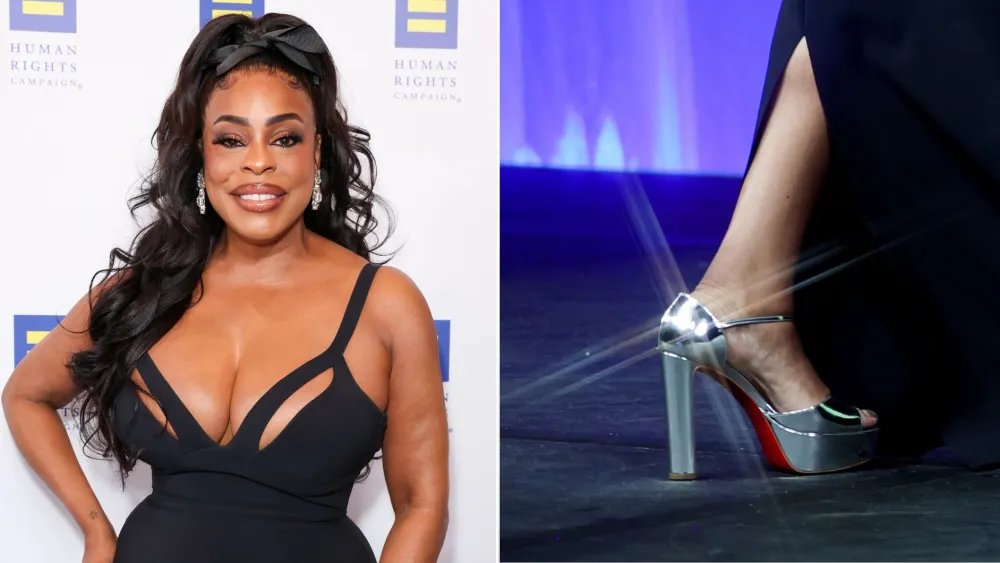 Niecy Nash-Betts Goes Sky-high in Mirrored Louboutin Platform Sandals