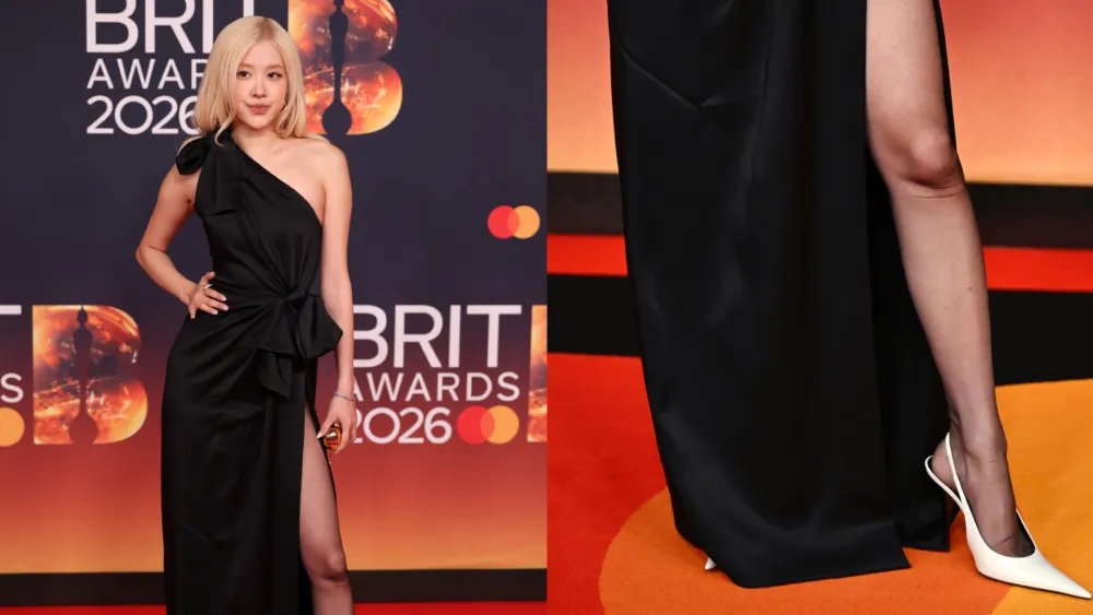 Rosé Slips Into Saint Laurent Slingback Heels at the Brit Awards 2026