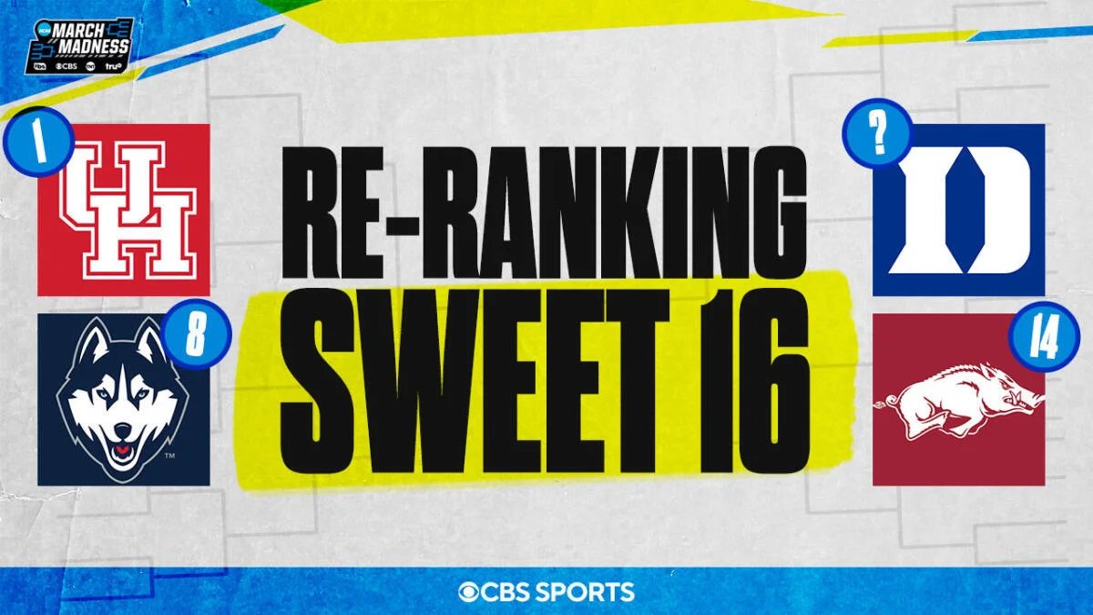 Re-ranking the Sweet 16: No. 2 seed as his No. 1 team and Big Ten in rear of loaded field