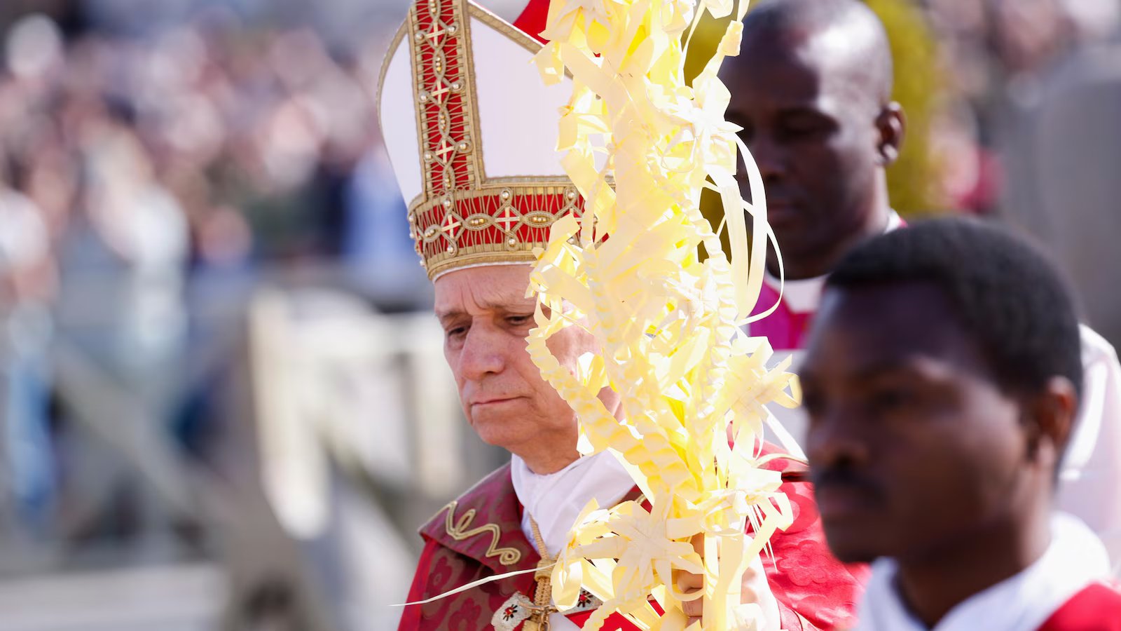 Pope Leo rejects claims that God justifies war during Palm Sunday Mass
