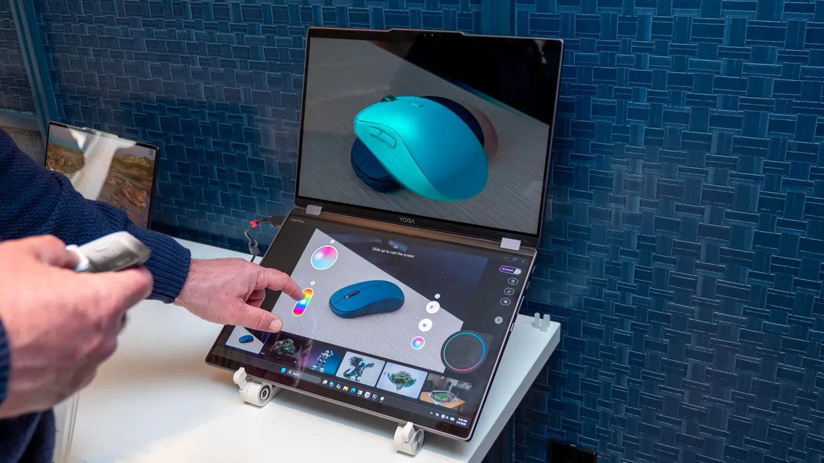 Lenovo’s Dual-Screen Yoga Book Concept Transforms Flat Images Into 3D Models