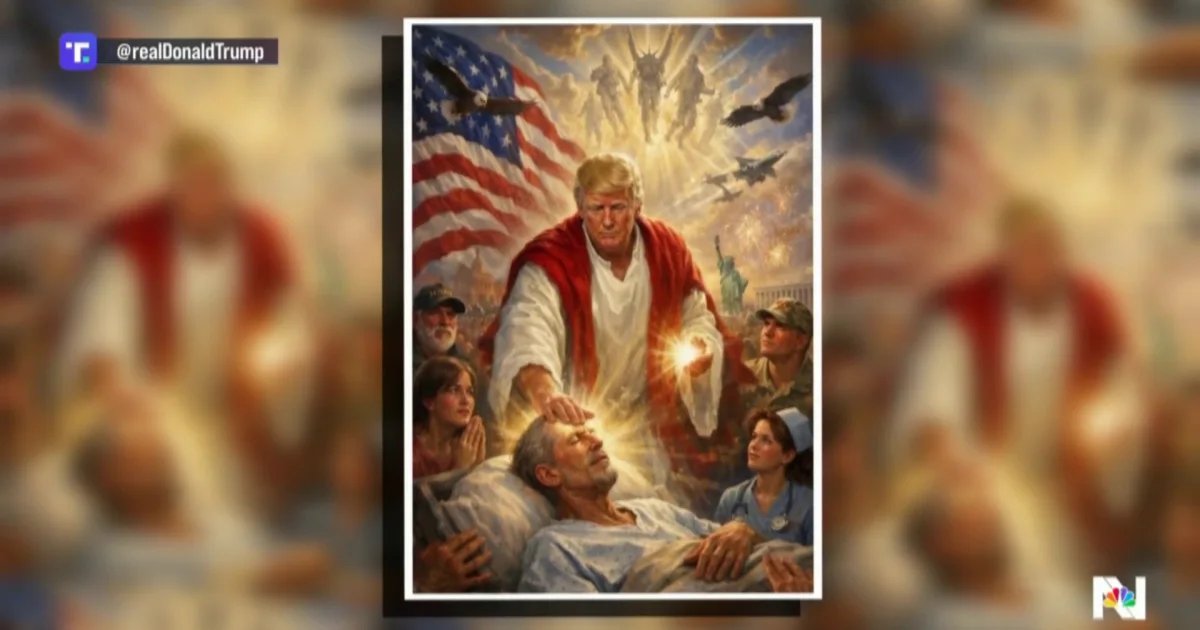 Trump facing backlash for posting AI-generated image depicting him as Jesus Christ