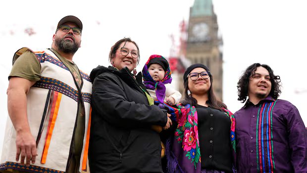 6-month-old Cree girl has her Walking Out ceremony on Parliament Hill
