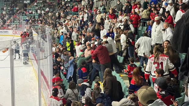 2 minutes in penalty box after unruly fans in Prince George disrupt WHL playoff game