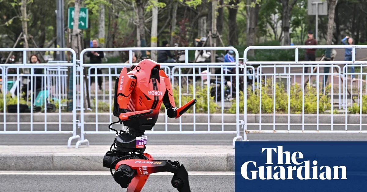 Humanoid robots show rapid advances as they race past humans in Beijing half-marathon | Marathon