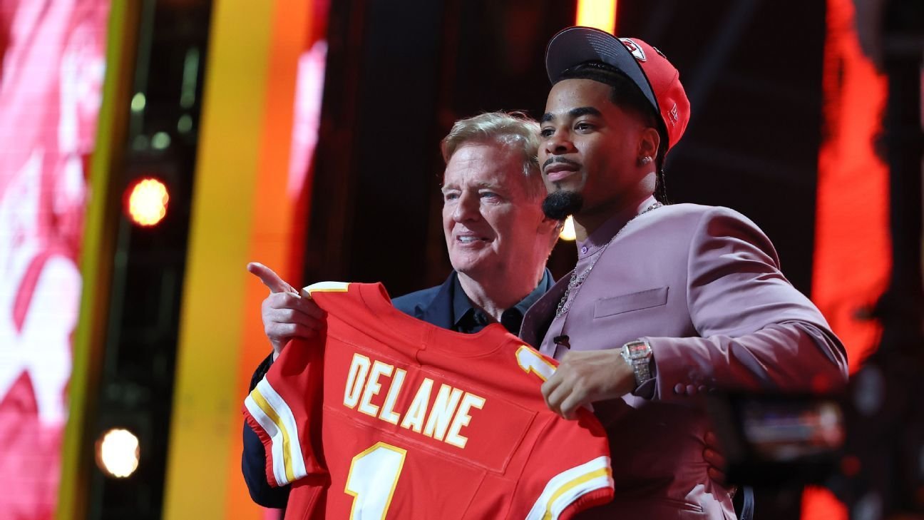 Chiefs take Mansoor Delane after NFL draft trade with Browns