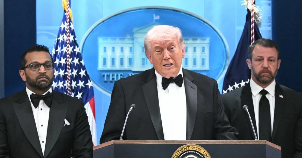 Trump holds press briefing after shooting outside White House Correspondents’ Dinner