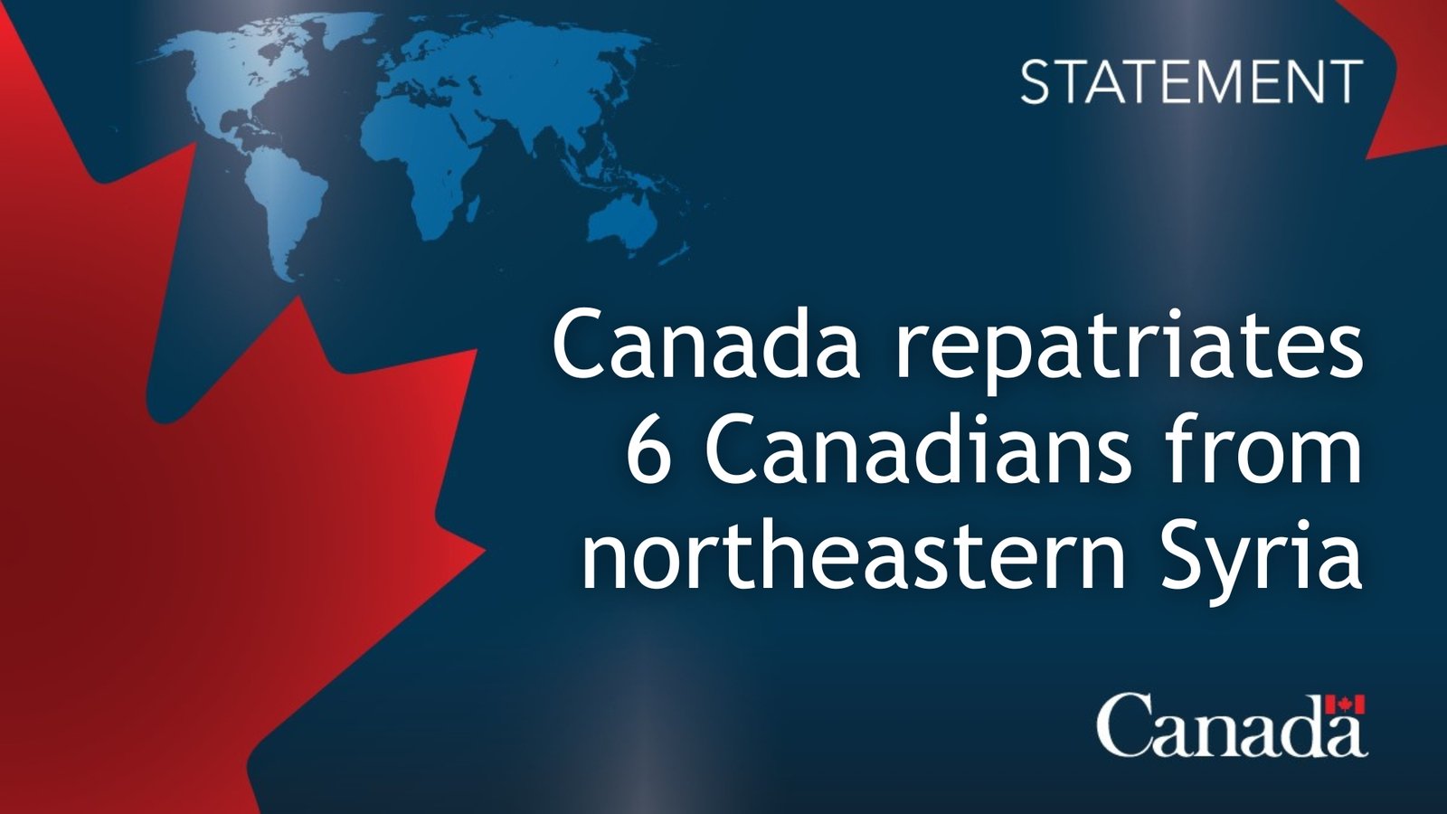Canada repatriates 6 Canadian children from northeastern Syria