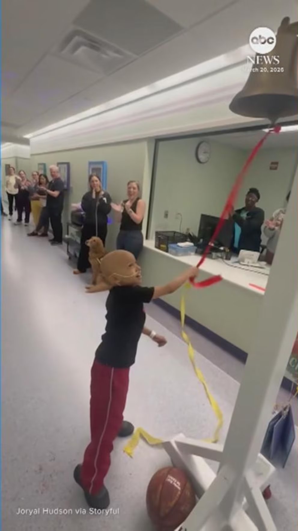 Video Eight-year-old dances down hallway after beating cancer