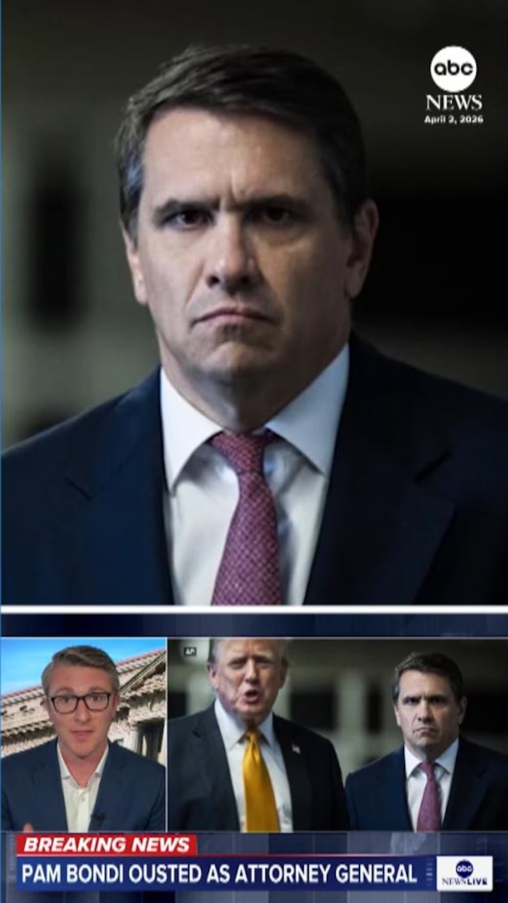 Video Todd Blanche to step in as acting attorney general after Bondi’s firing