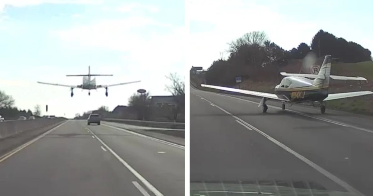 Small plane makes emergency landing on interstate in Pennsylvania