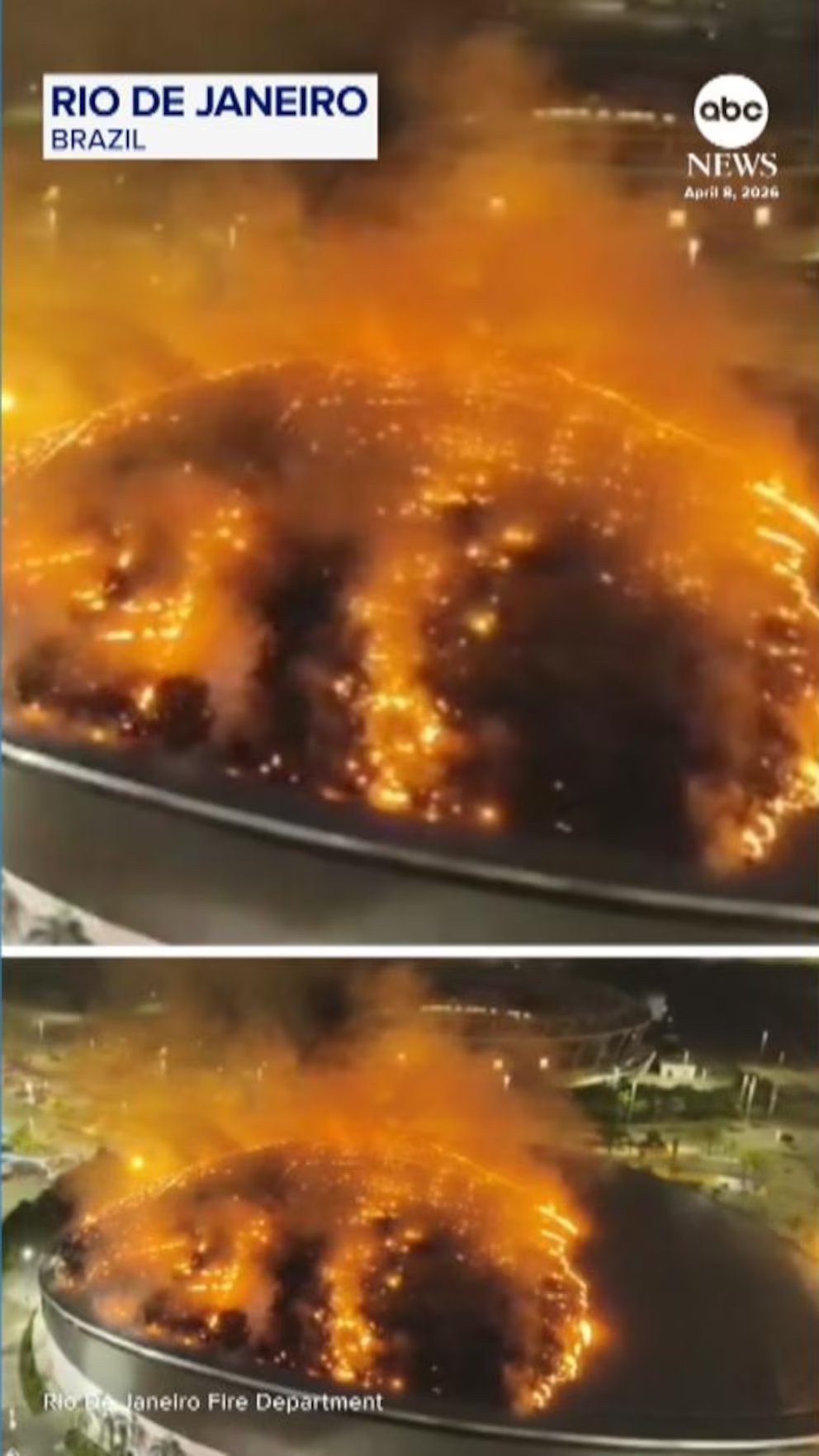 WATCH:  Massive fire breaks out at Rio de Janeiro's Olympic Park velodrome