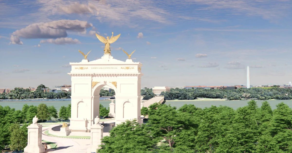 Trump arch renderings detail president’s 250-foot project in Washington