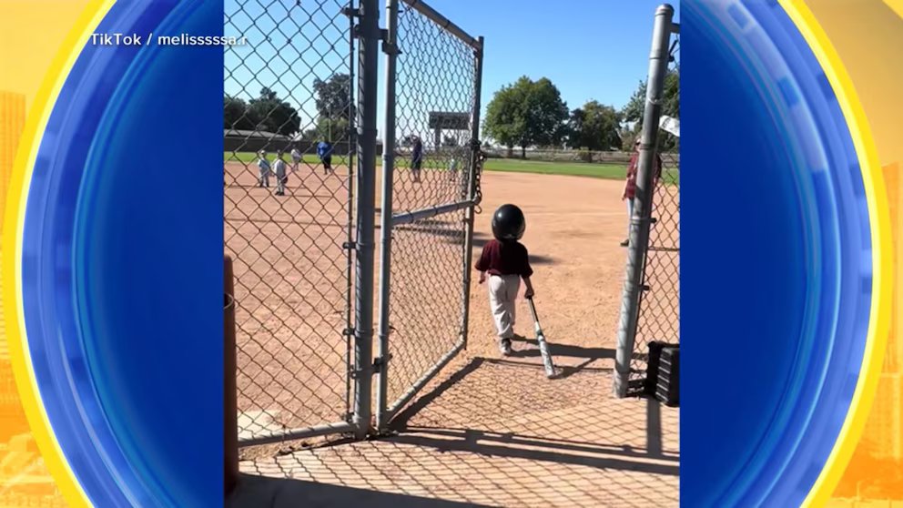 WATCH:  A little leaguer goes for a walk