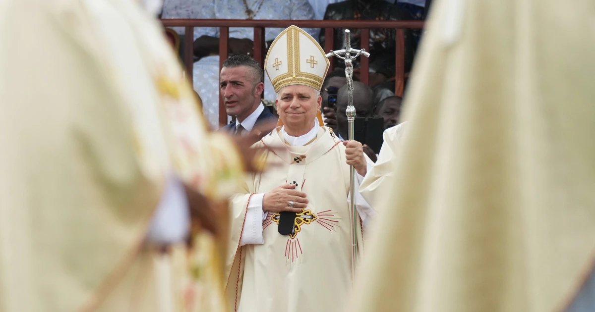 Pope Leo XIV greeted by crowd of 120,000 in Cameroon as he attacks uneven distribution of wealth