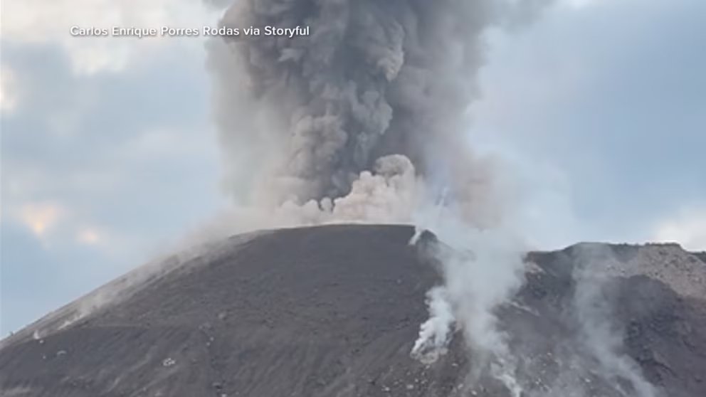 WATCH:  Hikers flee erupting volcano