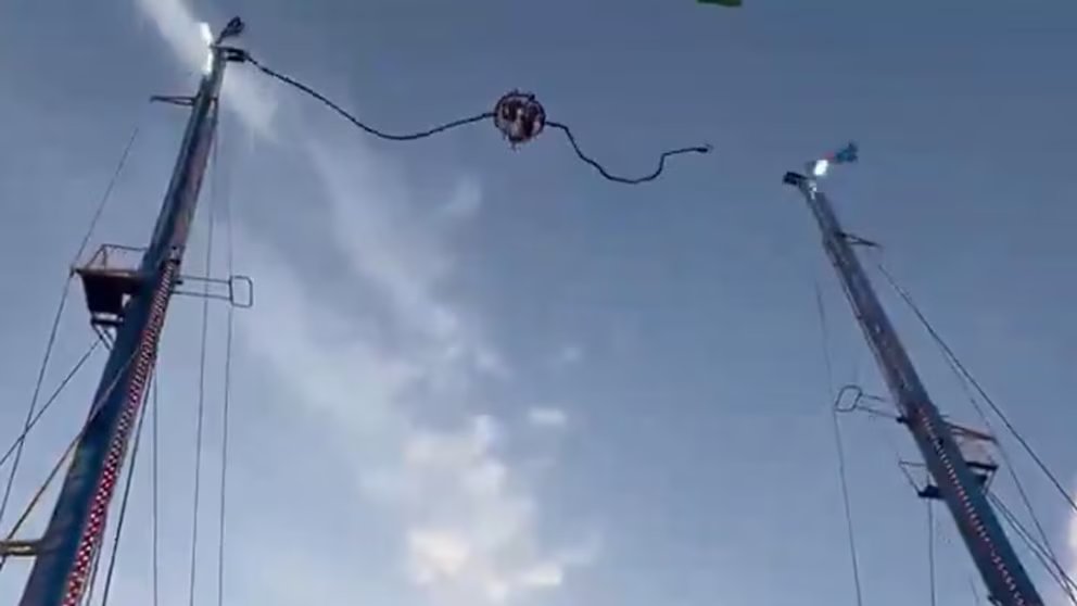 WATCH:  Video shows moment 'slingshot' ride snaps, causing multiple injuries