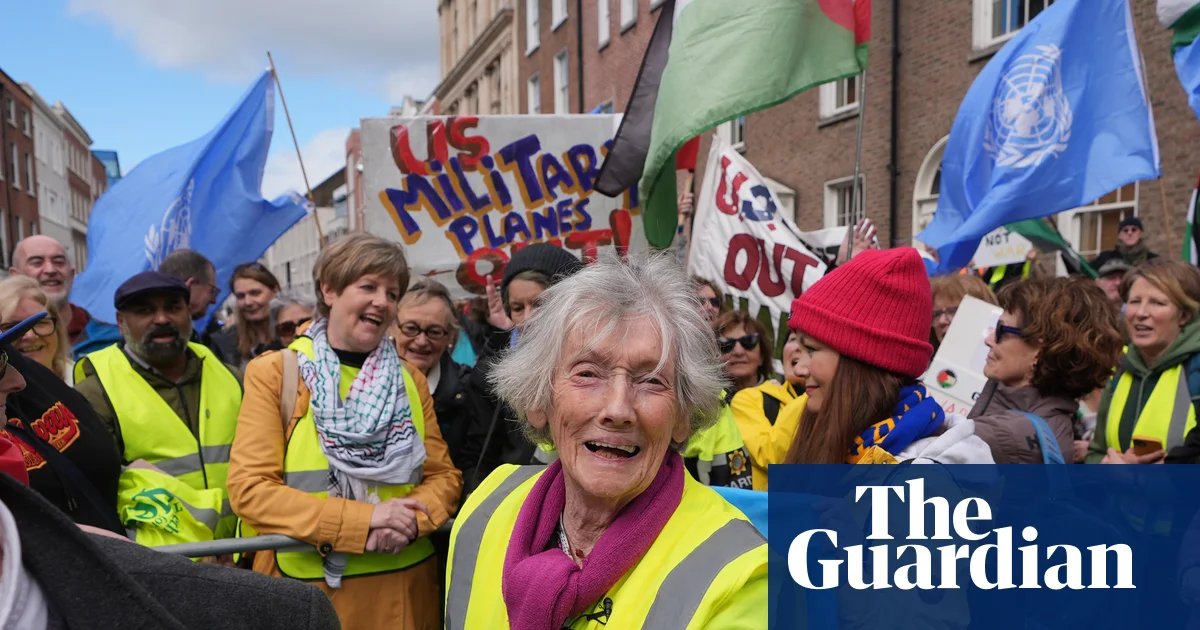 Peace activist, 91, walks across Ireland in protest against US military stopovers | Ireland