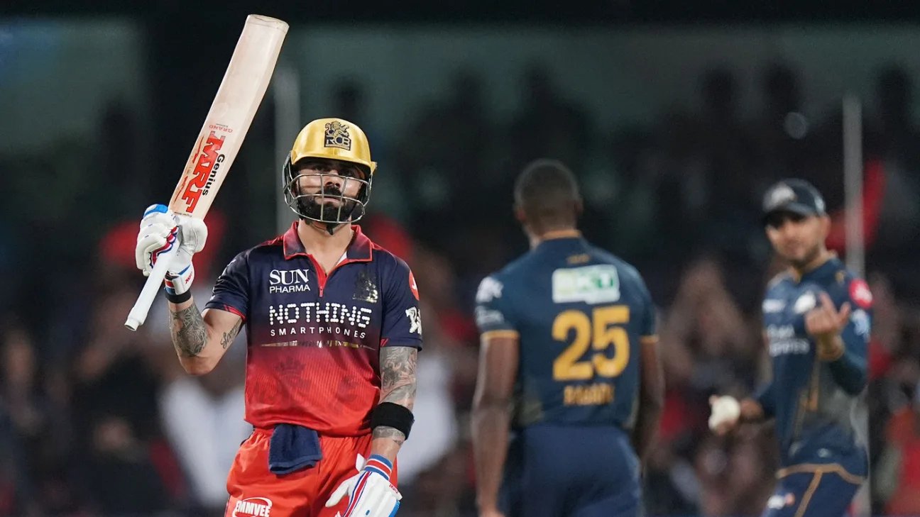 Kohli, Padikkal hit fifties as RCB ace the chase against GT
