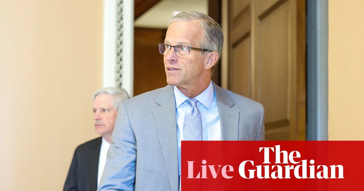 Senate Republicans bypass Democrats to advance $70bn ICE and border patrol plan in ‘vote-a-rama’– US politics live | US news
