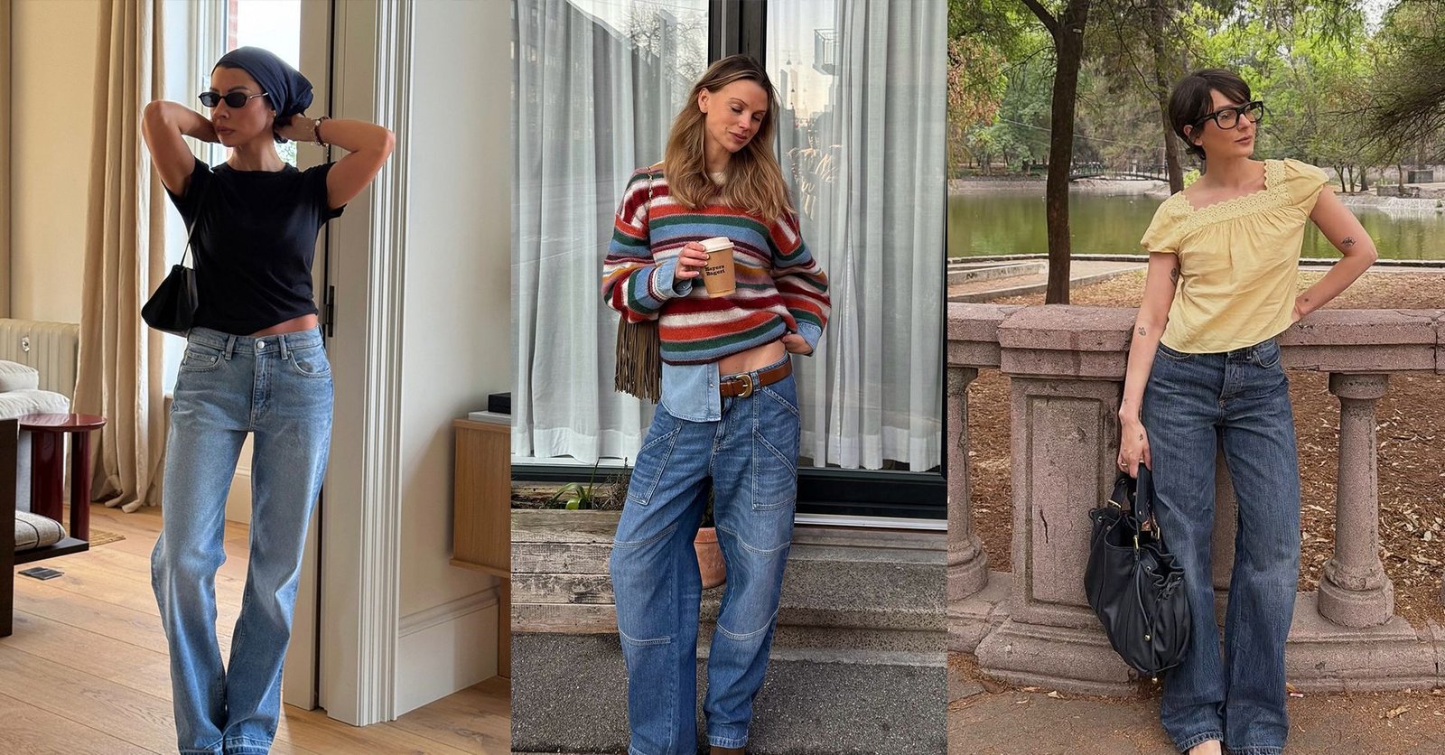6 Shirt Trends All the Chic Girls Are Wearing With Baggy Jeans