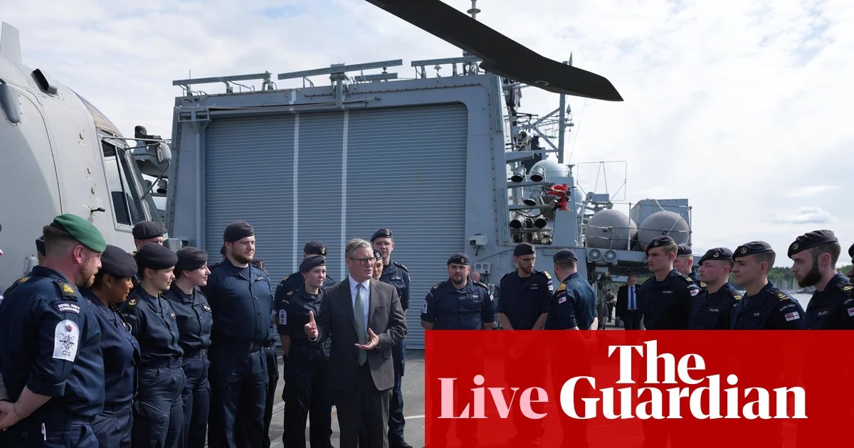 Hegseth right to mock Royal Navy, says ex-army chief as he backs claims over military underfunding – UK politics live | Politics