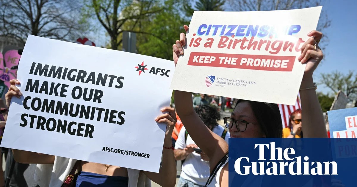 Hundreds rally for birthright citizenship at supreme court: ‘We are an immigrant nation’ | US supreme court