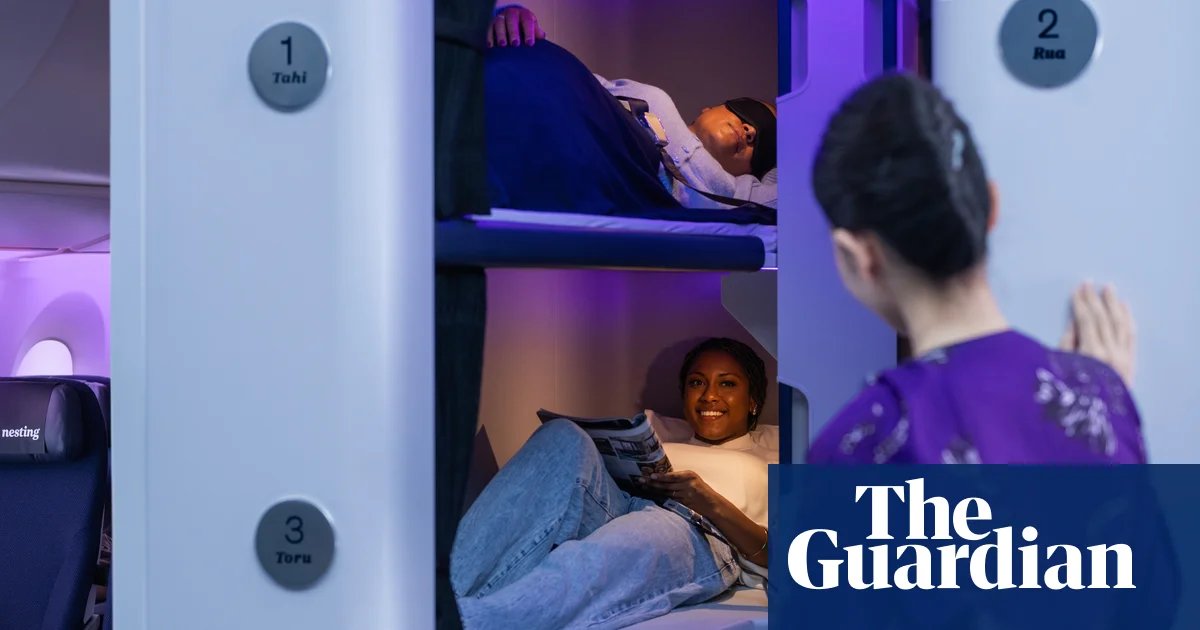 No double-bunking or snacks – but snoring is fine: Air New Zealand’s economy sleep pods set for launch | Airline industry