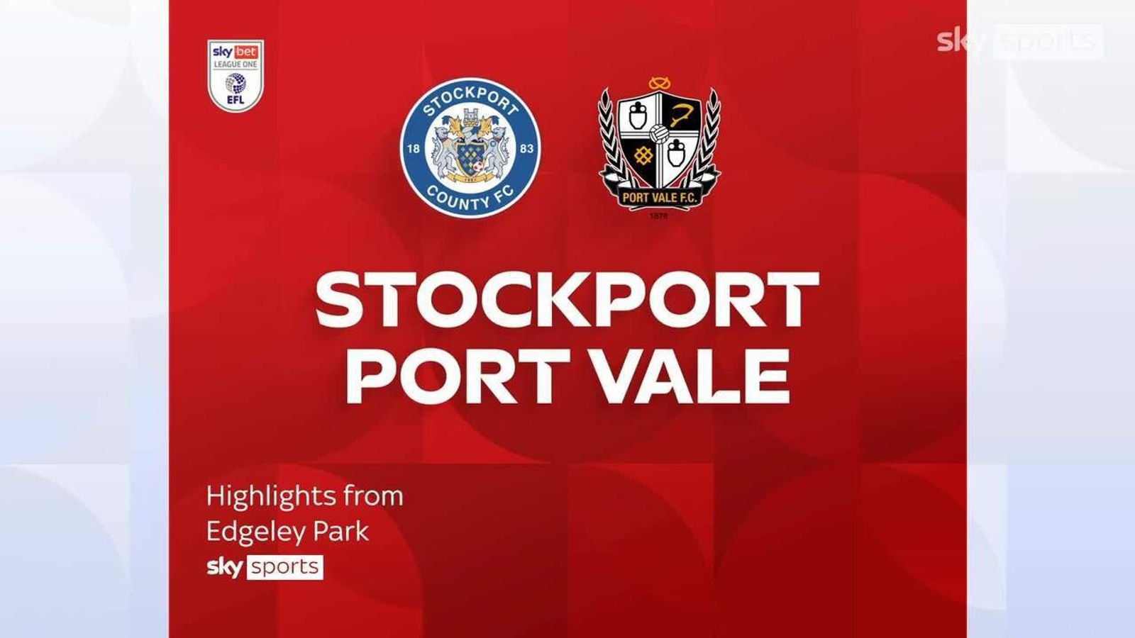 Stockport 1-2 Port Vale