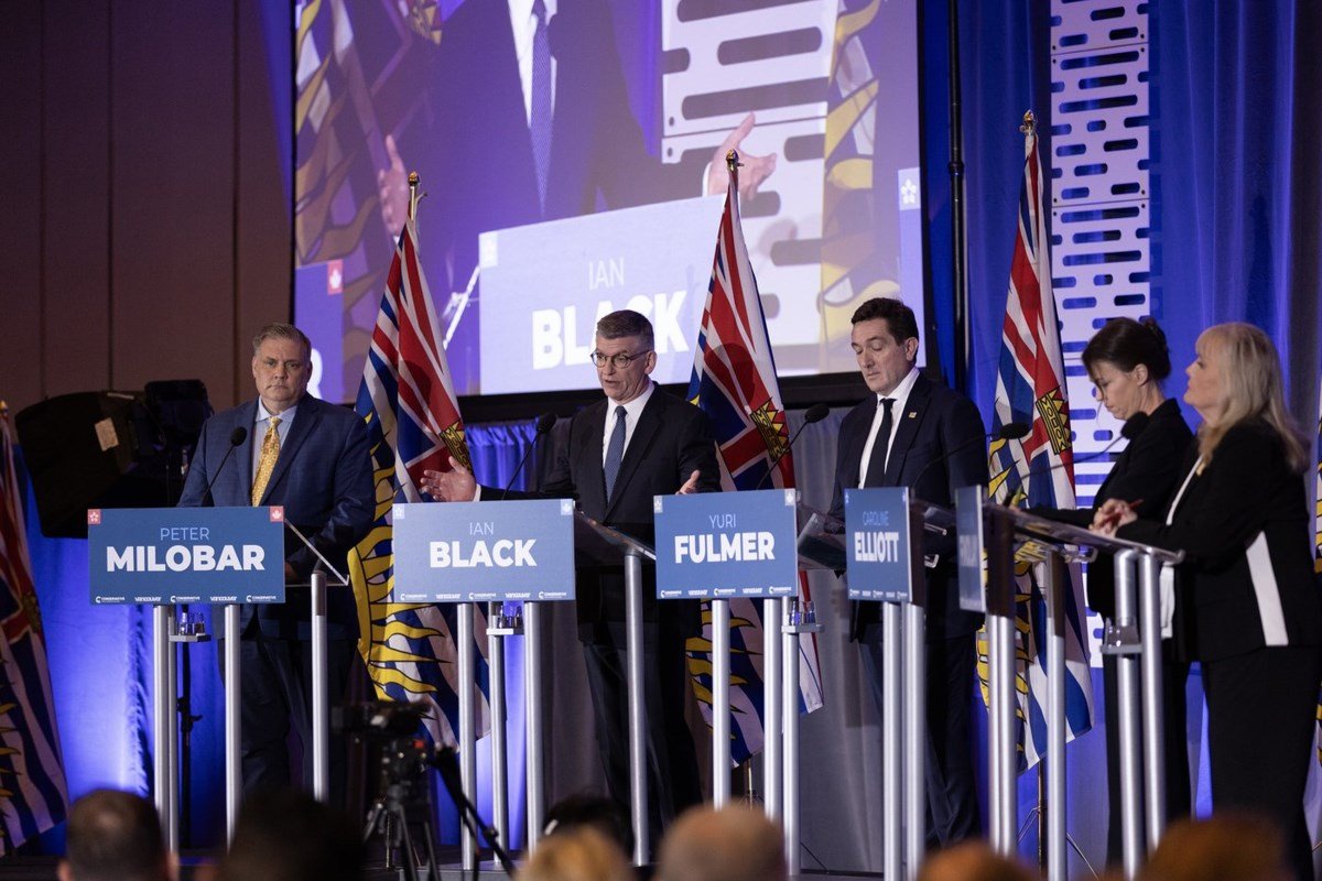 Yuri Fulmer, Caroline Elliott clash early during B.C. Conservative leadership contest