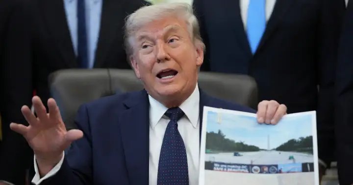 Trump says ‘filthy’ Lincoln Memorial pool will be made ‘American flag blue’ – National