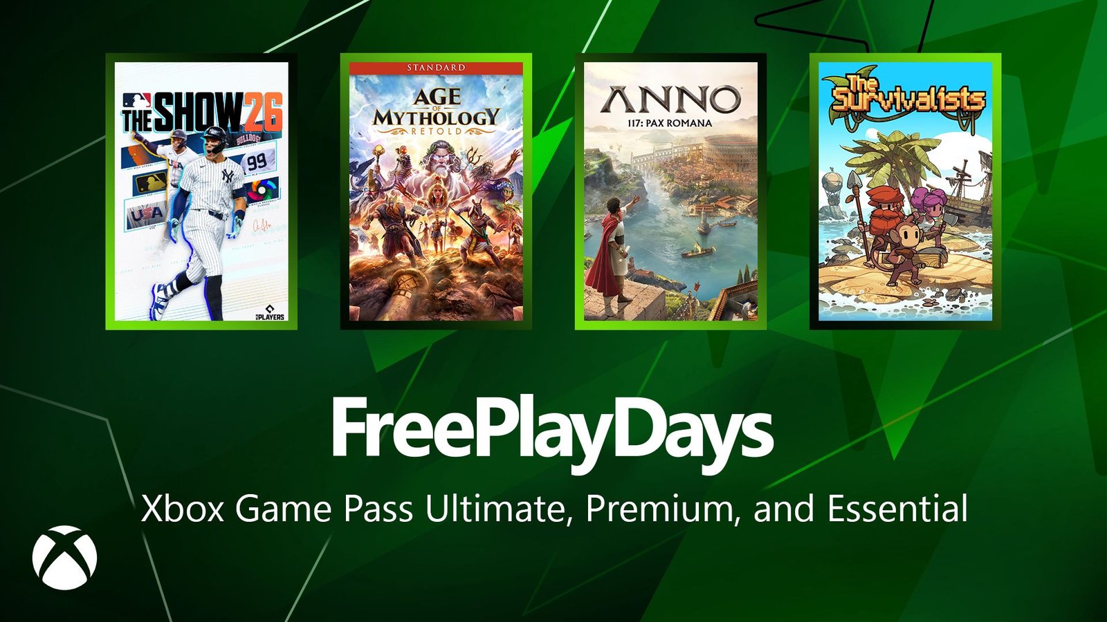 Free Play Days – MLB The Show 26, Anno 117: Pax Romana, The Survivalists and Age of Mythology: Retold