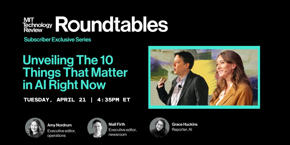 Roundtables: Unveiling The 10 Things That Matter in AI Right Now