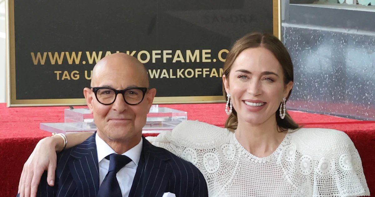 Emily Blunt, Stanley Tucci receive Walk of Fame stars