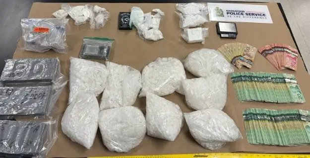 Kilograms of cocaine, cash and a hydraulic press seized in Saskatoon