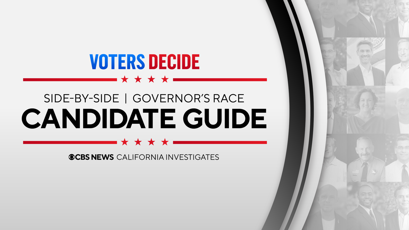 Compare the candidates for California governor, side by side, on the issues that matter to you