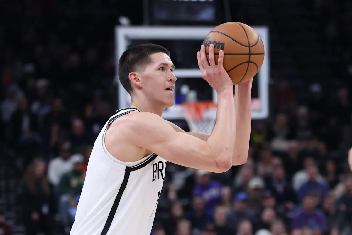 How many three-pointers did Nets rookie Egor Demin make this season?
