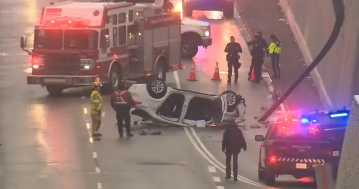 Nasty Easter weekend weather leads to chaos on roads in Calgary area