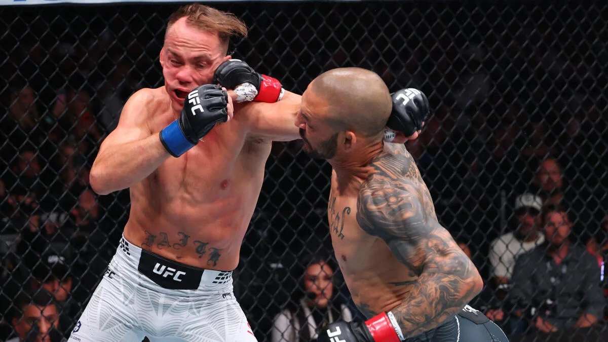 UFC 327: Cub Swanson scores brutal knockout win over Nate Landwehr in retirement fight