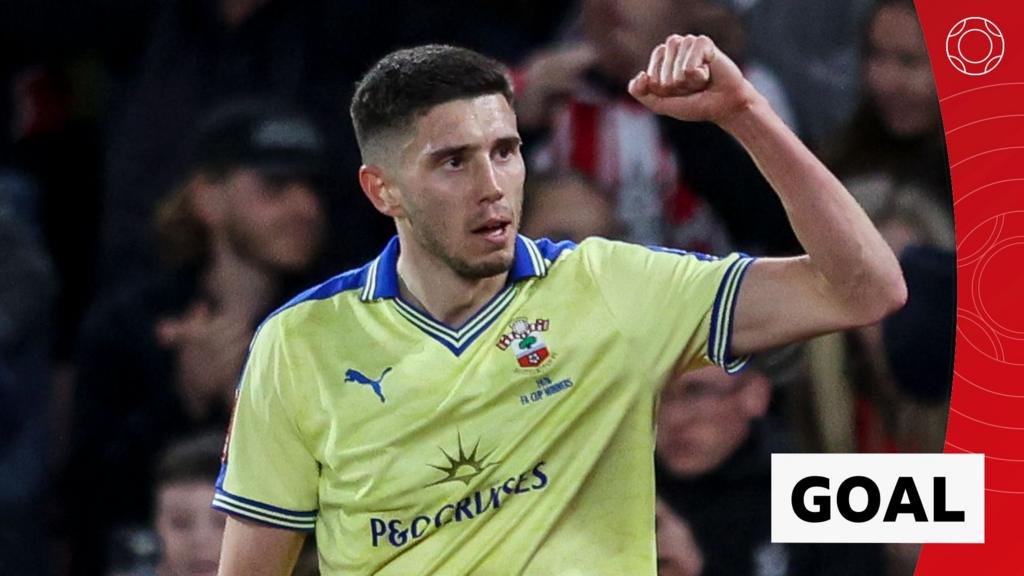 FA Cup: Watch Ross Stewart goal as Southampton take shock lead against Arsenal