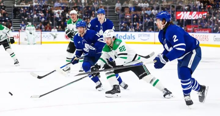 Bourque powers Stars over Maple Leafs 6-5