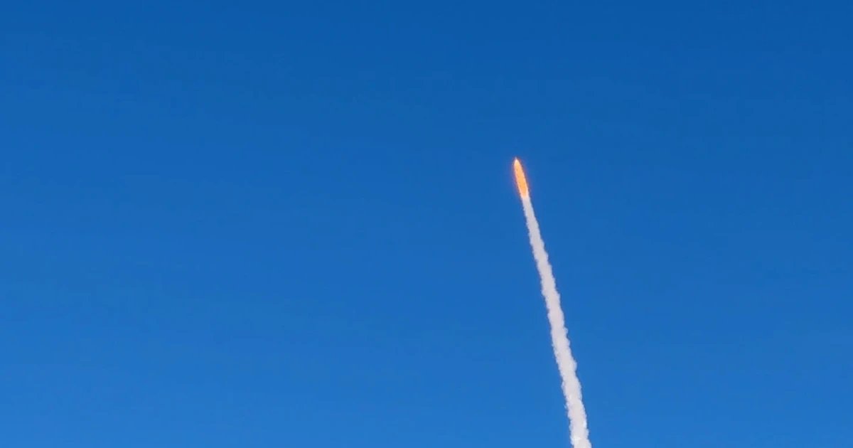 Artemis II launch captured by passenger on flight