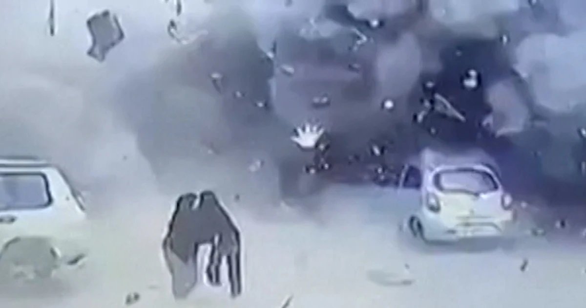 Video shows explosion from Israeli strike in Lebanon