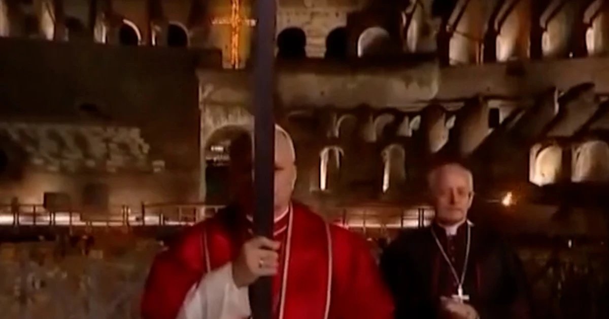 Pope Leo marks Good Friday with cross procession at Colosseum