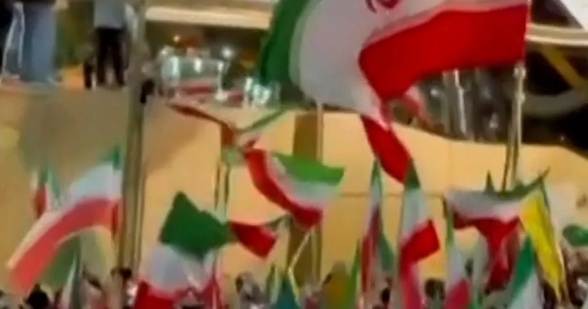 Iran displays apparent ballistic missile at Tehran rally