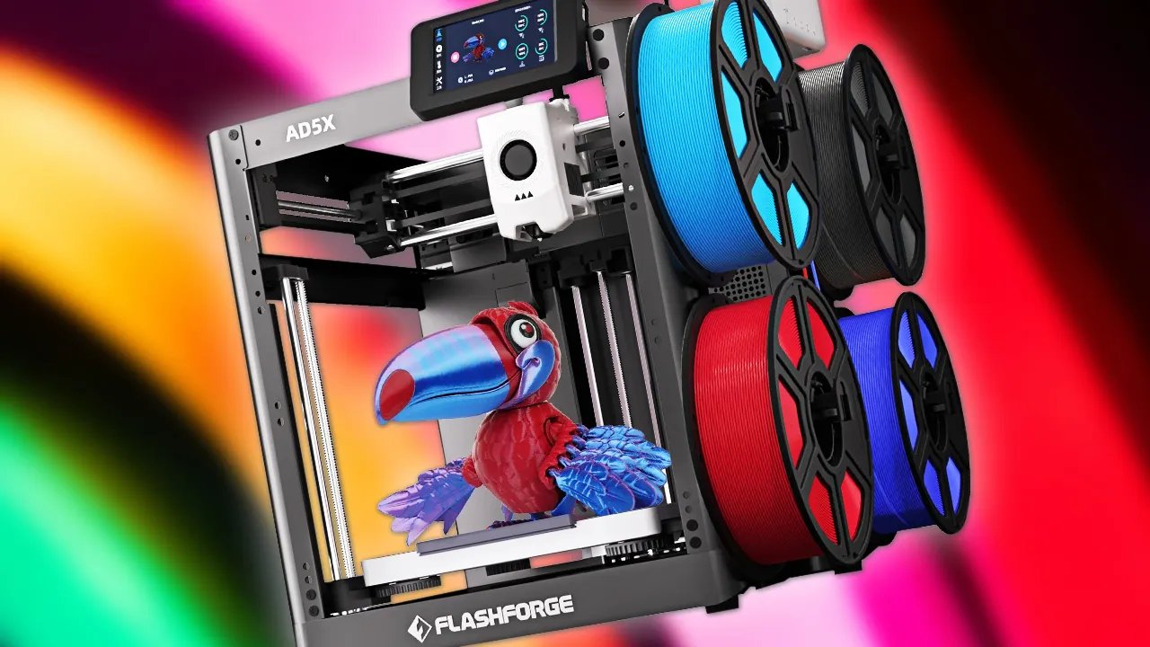The FlashForge AD5X Is One of the Best Multi-Color 3D Printers Under $300