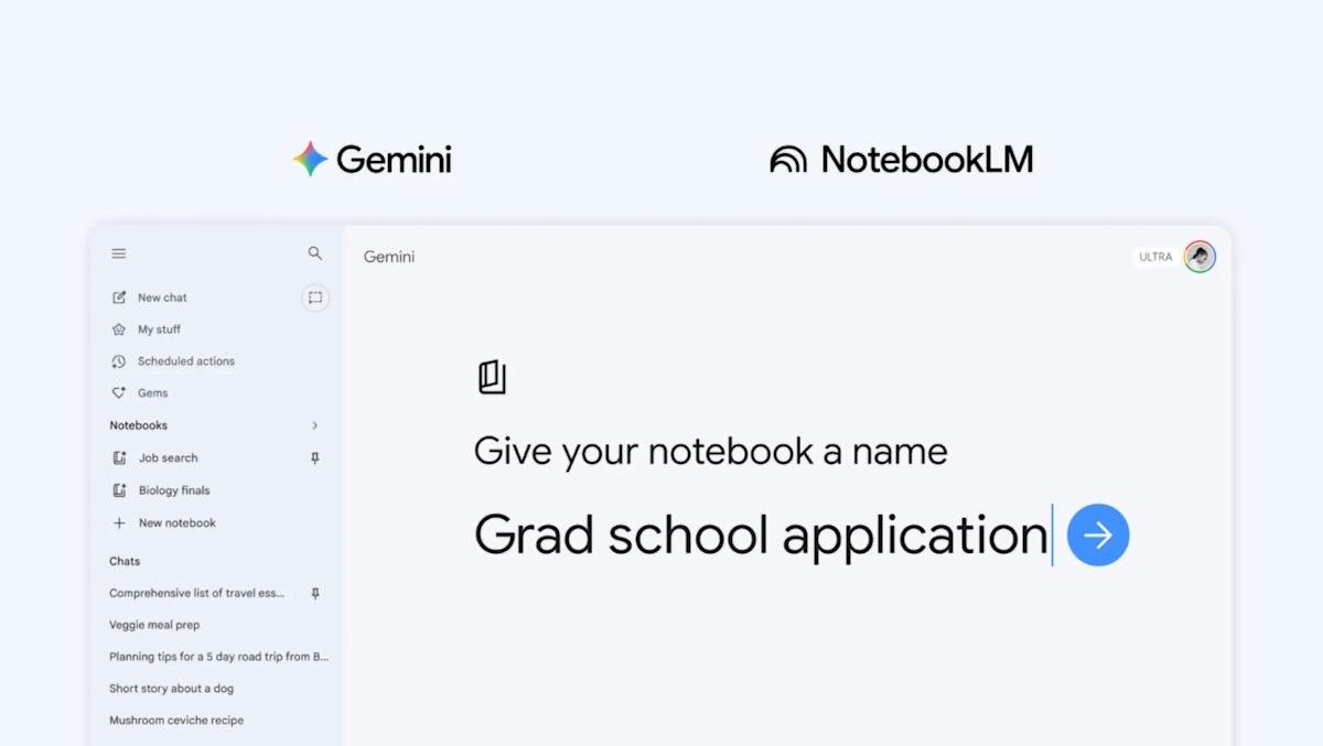 Google bakes NotebookLM, its research tool, into Gemini